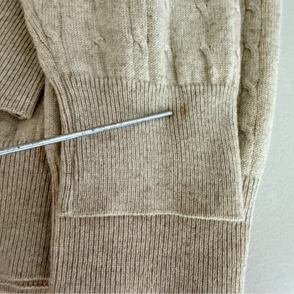 Men's I Levrieri Cashmere & Silk Cable Knit Sweater Sz Large - Picture 7 of 11